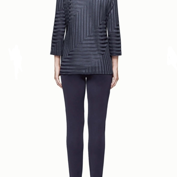 Misook Geometric Military Style Knit Jacket - Picture 5 of 6